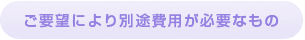 ご要望により別途費用が必要なもの