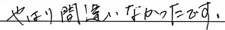 やはり間違いなかったです。
